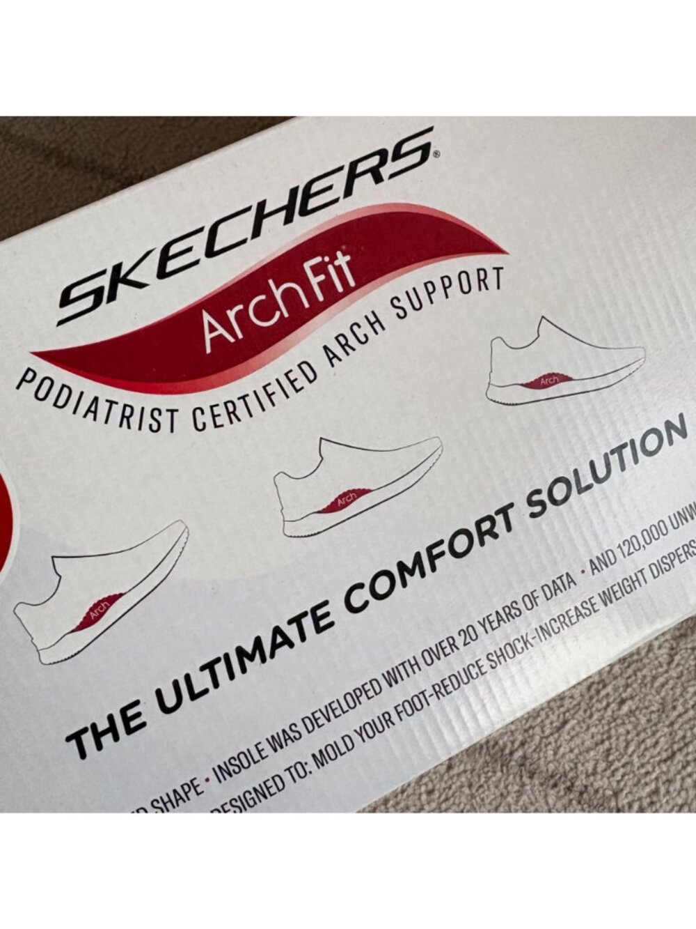 Skechers Arch Fit Arcade Sneakers White Vegan Comfort Shoes NIB sz 8 - Picture 4 of 6